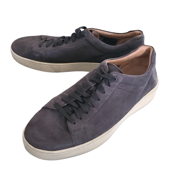 VINCE Slater Graphite Black Suede Leather Minimalist Dress Sneakers 45 11 - Picture 15 of 16